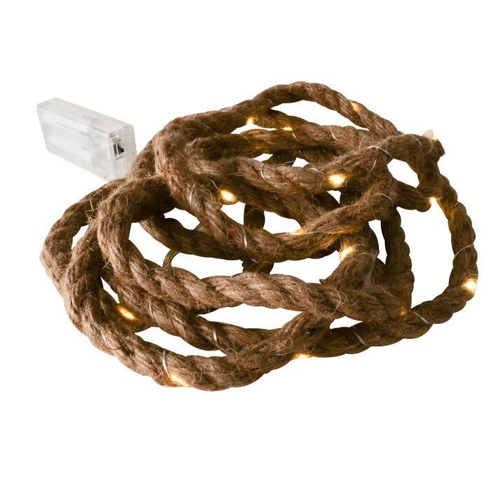 Rope with intertwined LED lights