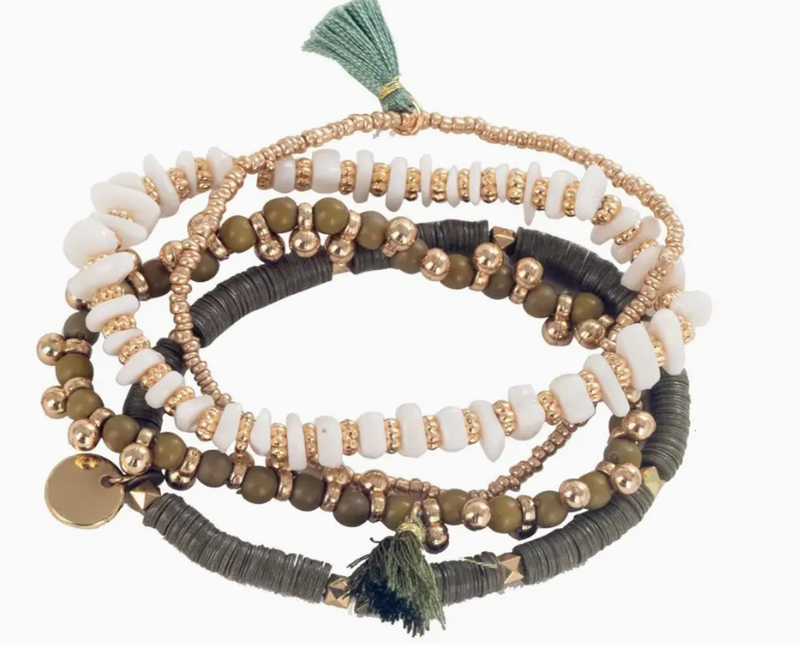 Tulum Beige Multi Bracelet