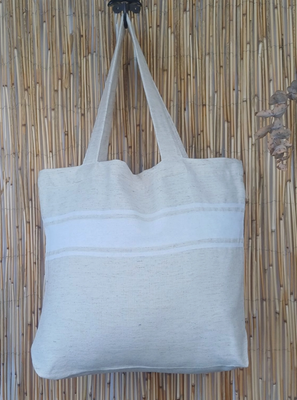 Beige Cotton Fouta Tote