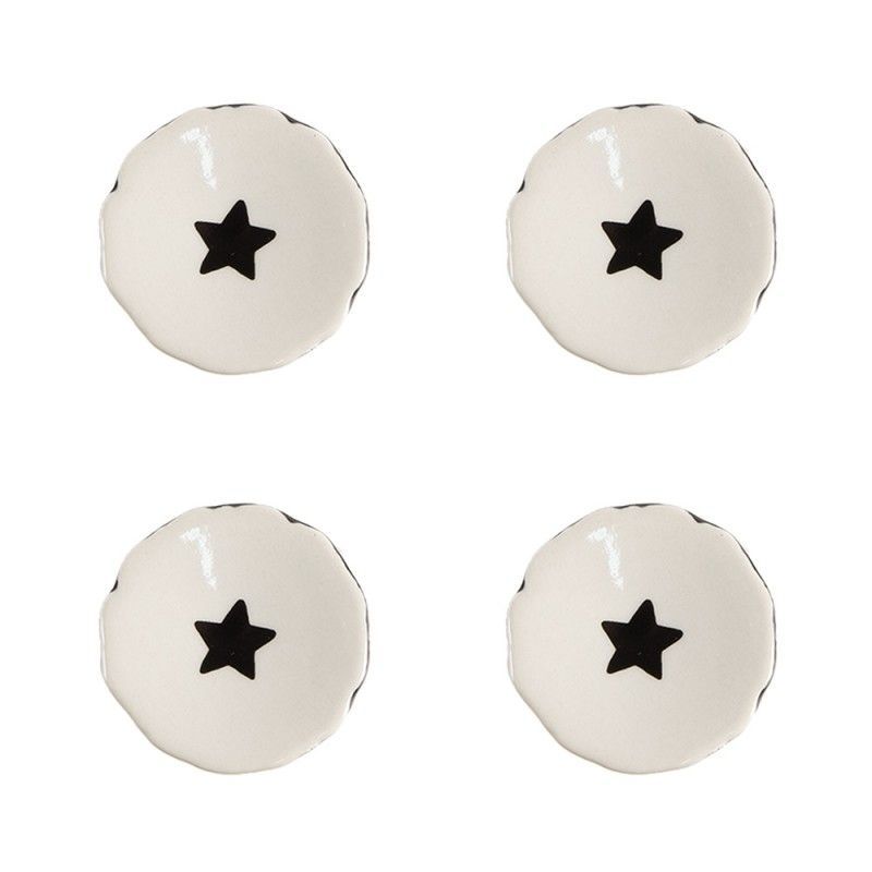 Set Of 4 Star Ceramic Drawer Knobs