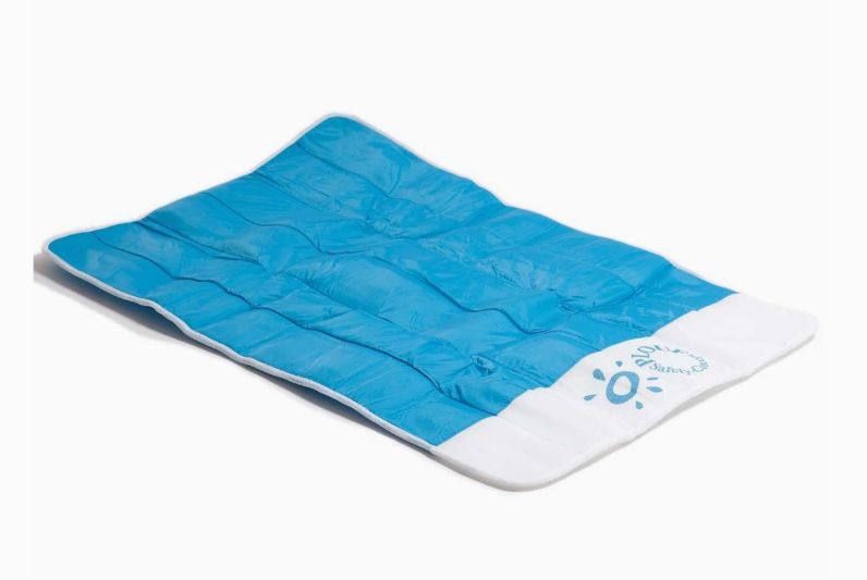 Blue beach and pool float mattress