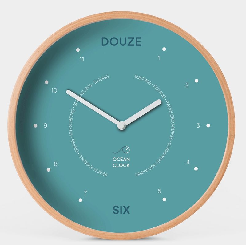 Arctic hour clock in turquoise