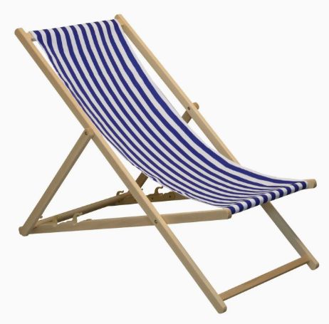 Harbour blue striped deck chair