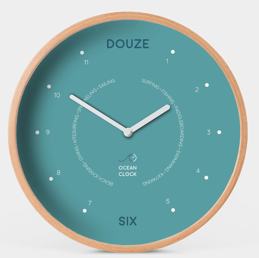 Arctic hour clock in turquoise Arctic hour clock in turquoise