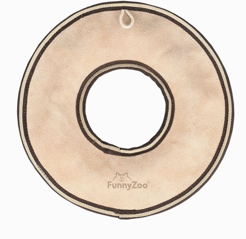 Natural suede dog frisbee