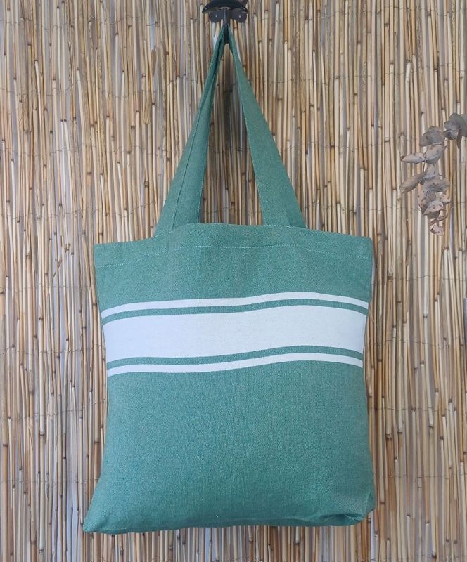 Sage Green Cotton Fouta Tote