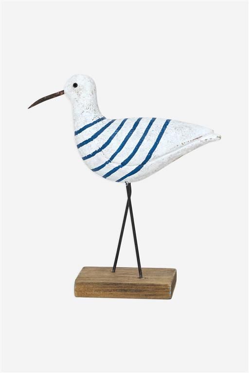 Blue Striped Wooden Bird