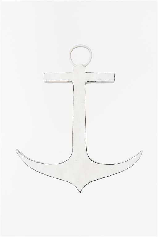 White Recycled Metal Anchor