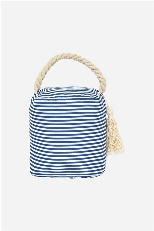 Blue and White Stripe Doorstop