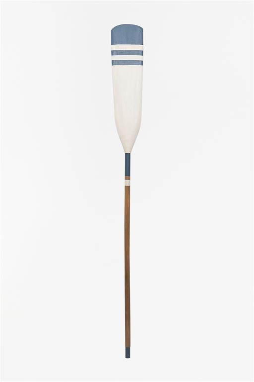 Stripe Blue and White Oar with Hanging Ropes