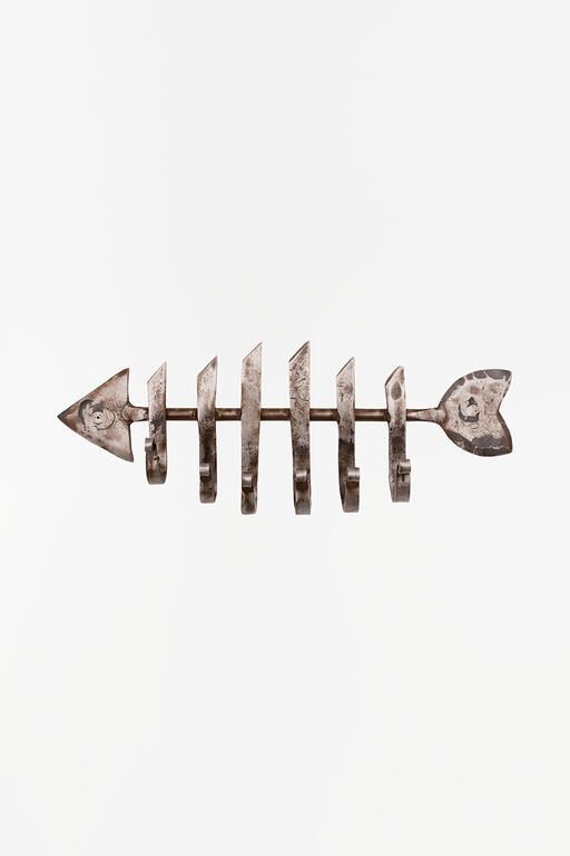 Metal Fish Bone Coat Rack