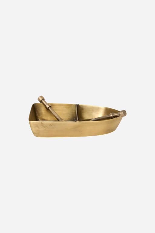 Brass Salt and Pepper Serving Boat