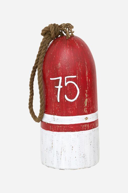 Red Weather Worn Buoy Doorstop