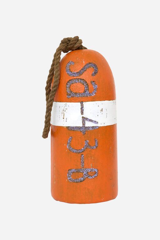 Orange Weather Worn Buoy Doorstop