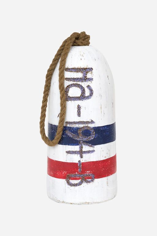 Red/Blue/White Weather Worn Buoy Doorstop