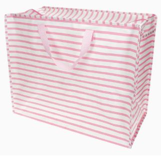 Jumbo Storage Bag - Pink Stripes Jumbo Storage Bag - Pink Stripes
