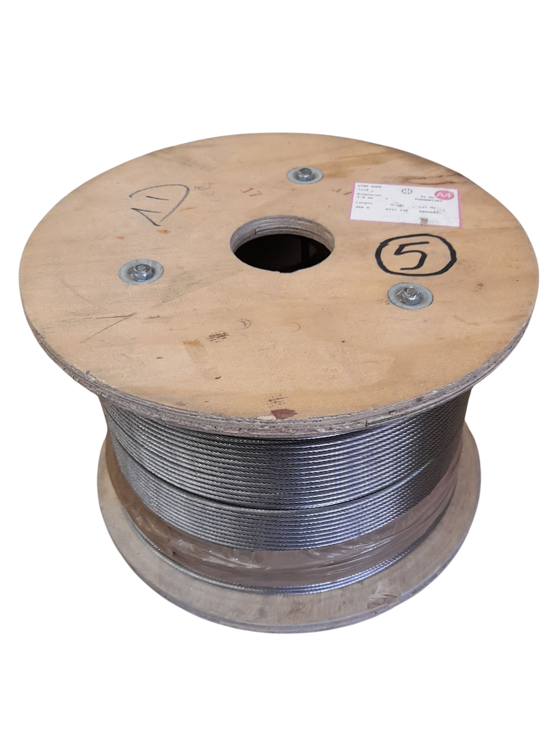 Lina nierdzewna 1x19 struna " 4 mm " - 210mb. , cała szpula .