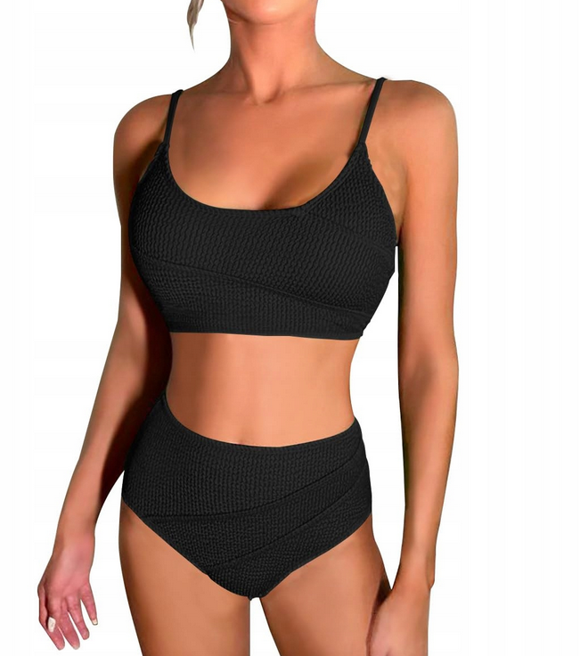 KOEMCY Kobiety Bikini z wysokim stanem Sexy Trójkąt Bikini