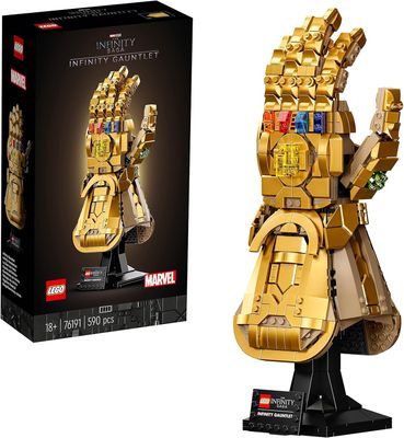LEGO Marvel Rękawica Nieskończoności, Zestaw Klocków dla Dorosłych z Serii Avengers, Model Kolekcjonerski dla Fanów Universum Marvela, Pomysł na Prezent dla Mężczyzny i Kobiety, 76191