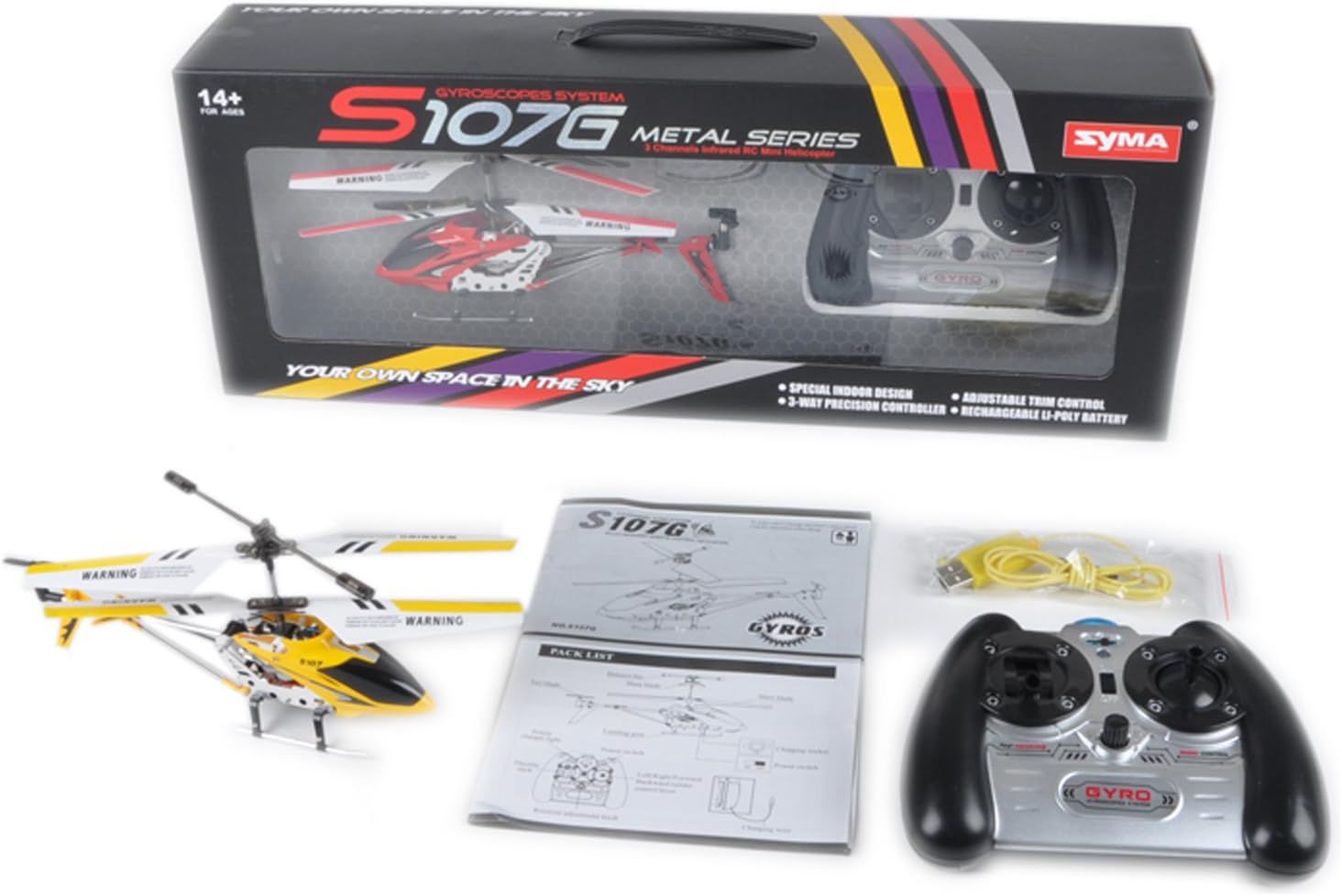 Makant SYMA S107G - RC helikopter, czerwony