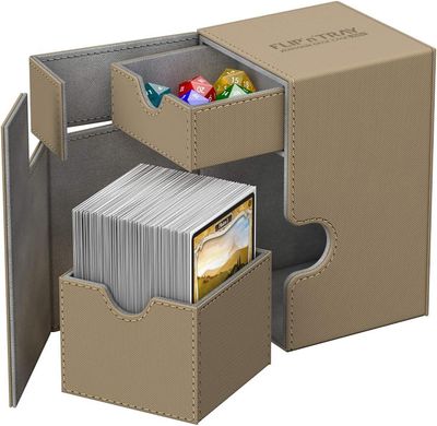 Magic the Gathering, Pokemon, Dragon Ball- Ultimate Guard Deck Case Flip&#39;n&#39;Tray 80+ Standard XenoSkin Piaskowe