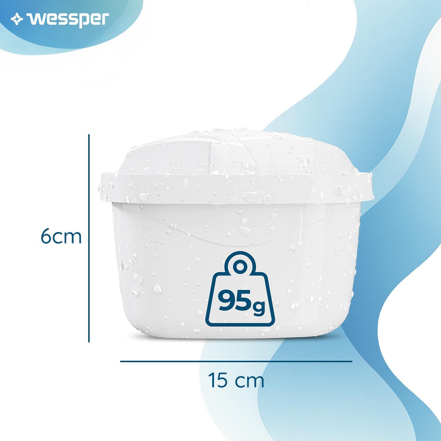 6x Wessper aquamax filtry wkłady do dzbanka filtrującego