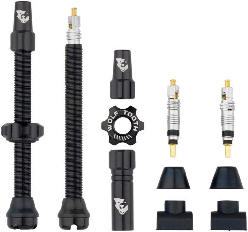 Wolf Tooth Tubeless Valve Stem Kit - 60 mm, Black