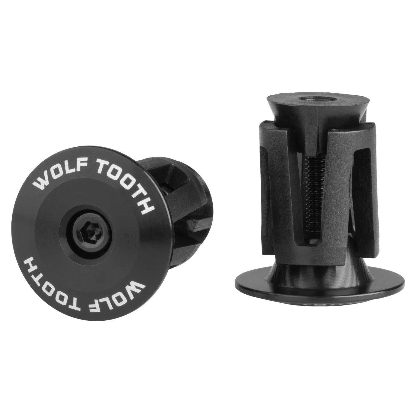 Wolf Tooth Alloy Bar End Plug, Color: Black
