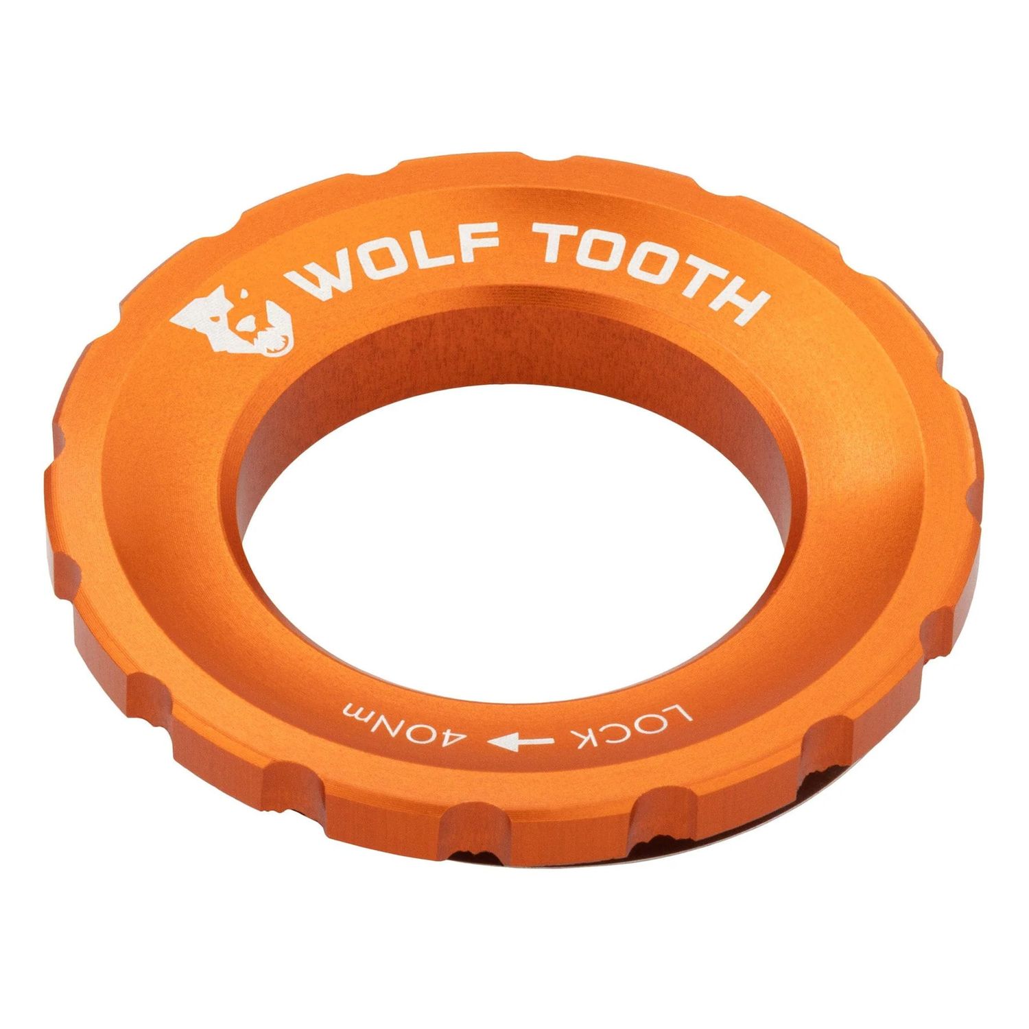 Wolf Tooth CenterLock Rotor Lockring, Color: Orange, Size: External Spline