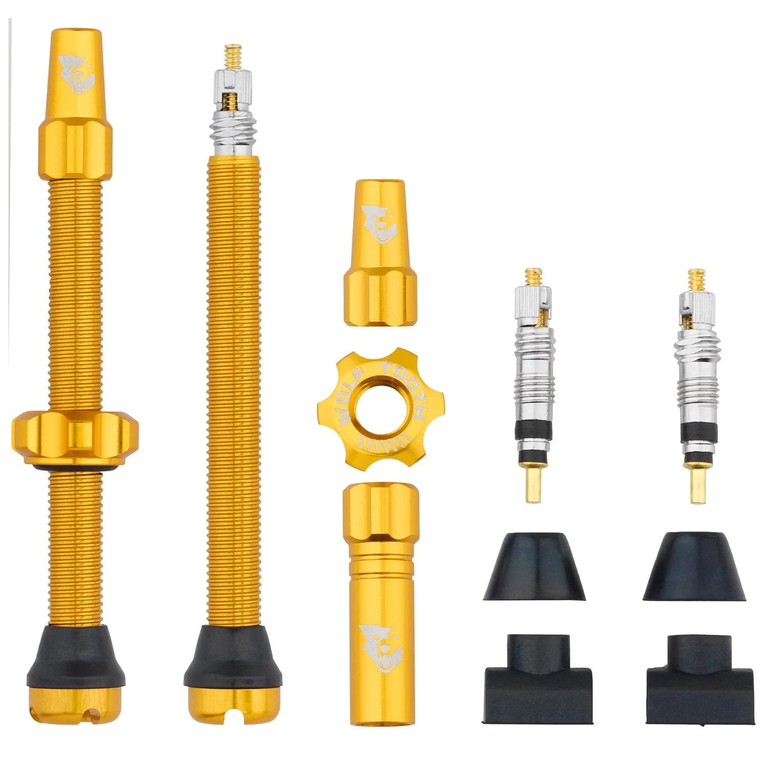 Wolf Tooth Tubeless Valve Stem Kit - 60 mm, Gold