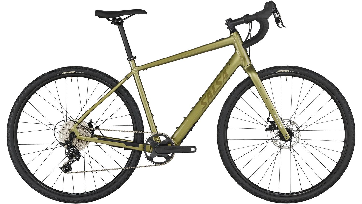 Salsa Confluence Drop Bar Apex 1 Ebike - 700c, Aluminum, Avocado Green, 57cm