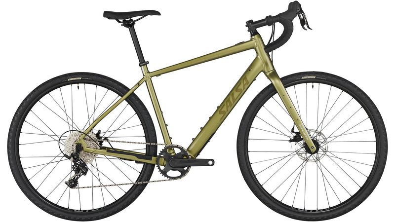 Salsa Confluence Drop Bar Apex 1 Ebike - 700c, Aluminum, Avocado Green, 57cm