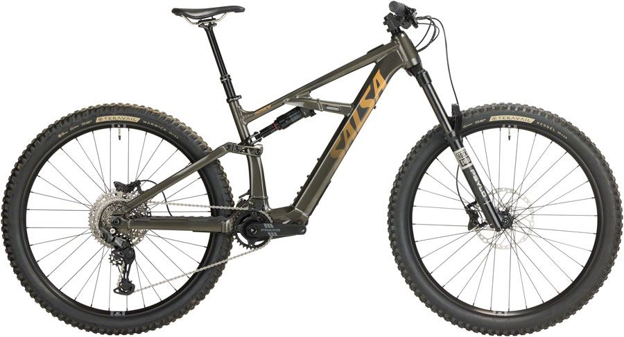 Salsa Moraine Cues 10 Ebike - 29&quot;, Aluminum, Coffee Black, Large