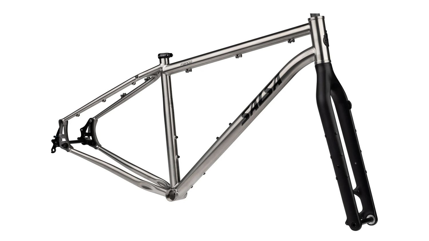 Salsa Fargo Ti Frameset - 29&quot;, Titanium, Raw, X-Large