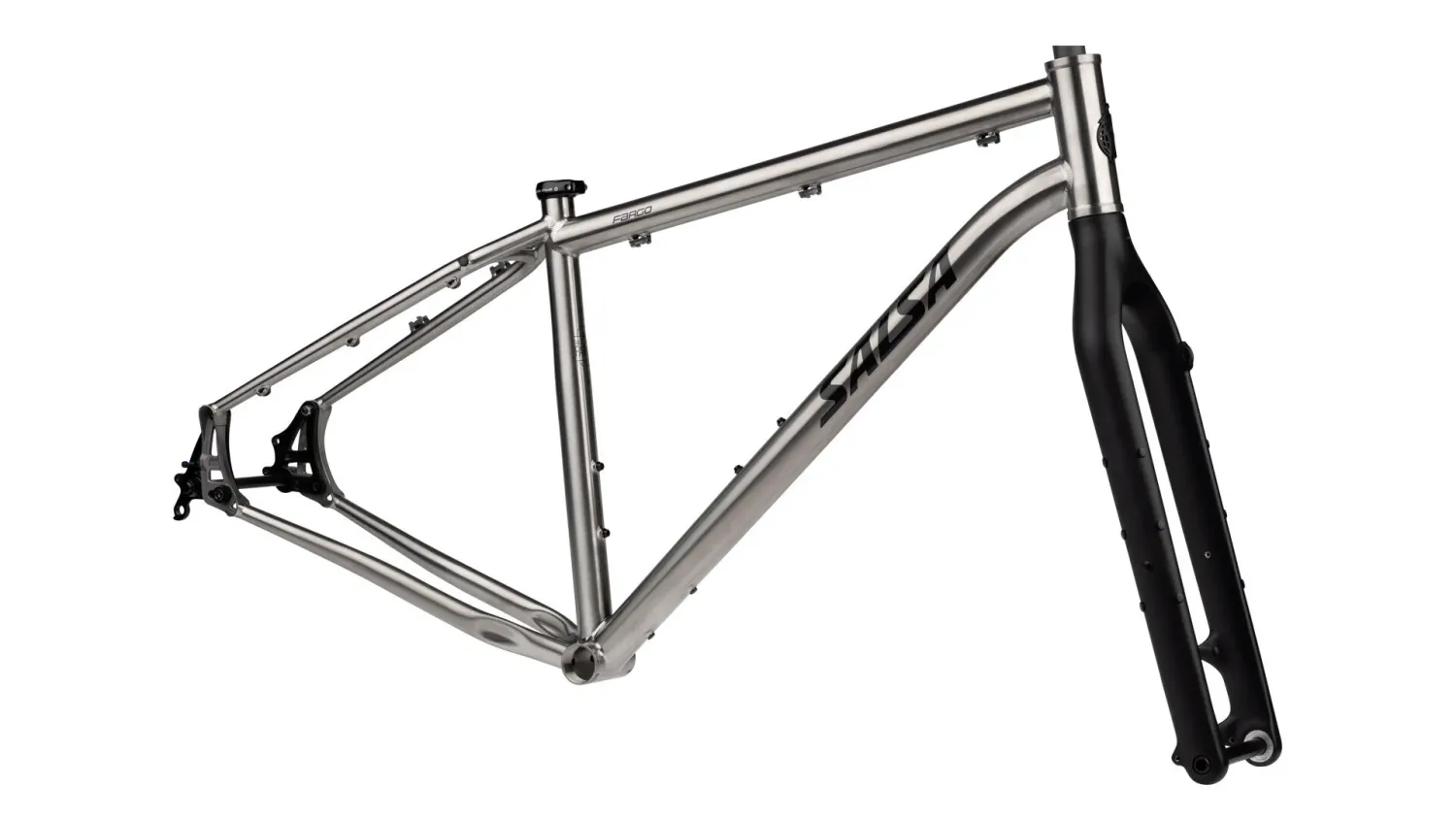 Salsa Fargo Ti Frameset - 29&quot;, Titanium, Raw, Medium