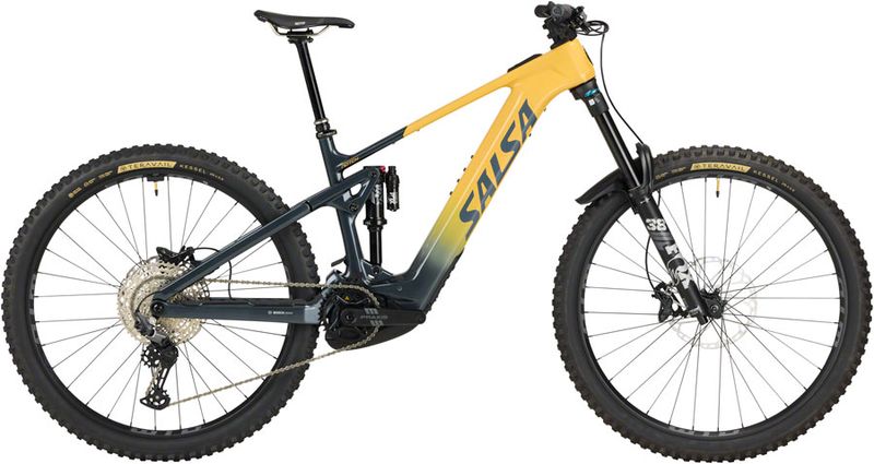 Salsa Notch C Deore 12 Ebike - 29&quot;, Carbon, Slate / Apricot, Medium