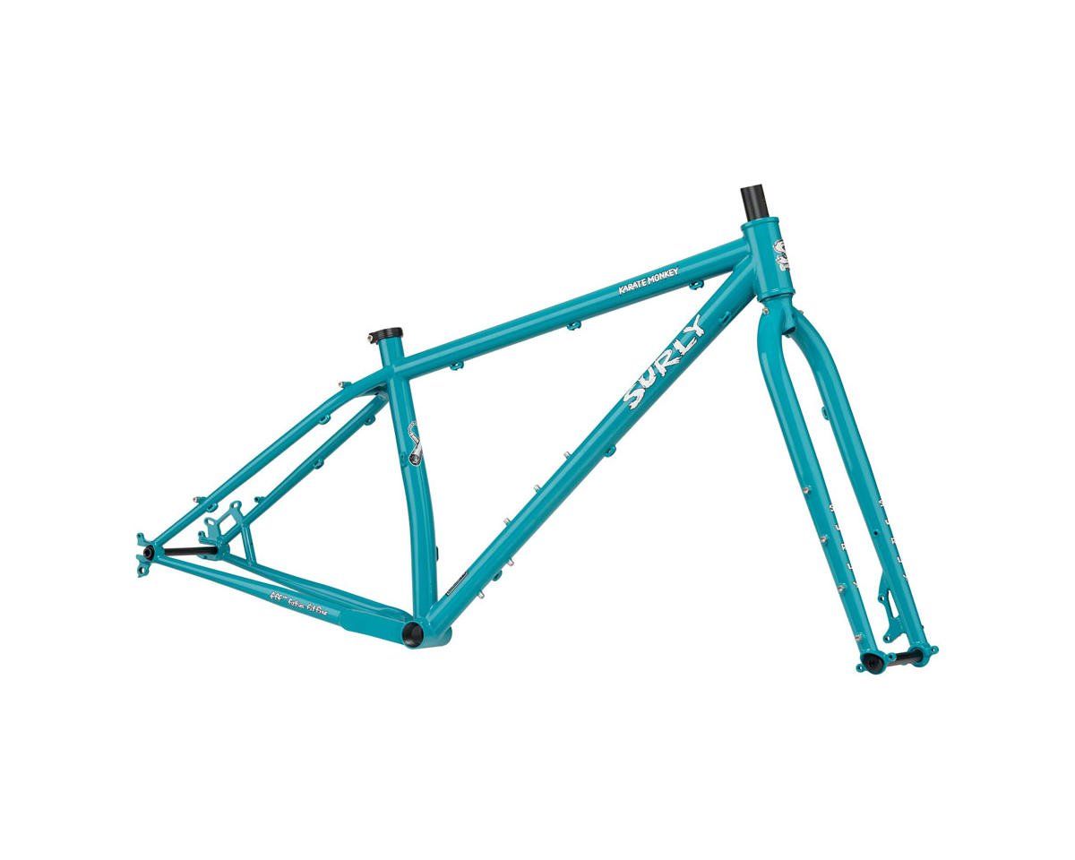 Surly Karate Monkey Frameset - 27.5&quot;, Steel, Lost at Sea Blue, Large