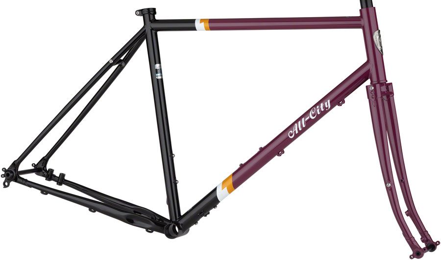 All-City Gorilla Monsoon Frameset - 650b, Steel, Charred Berry, 58cm