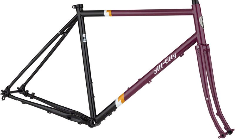 All-City Gorilla Monsoon Frameset - 650b, Steel, Charred Berry, 58cm
