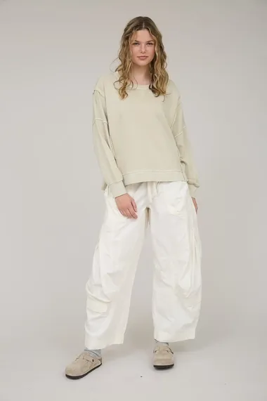 Blu Pepper Plus Washed Extended Knit Top 