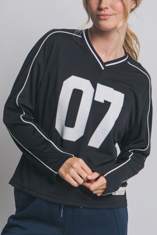 Bianco Number Printed Jersery