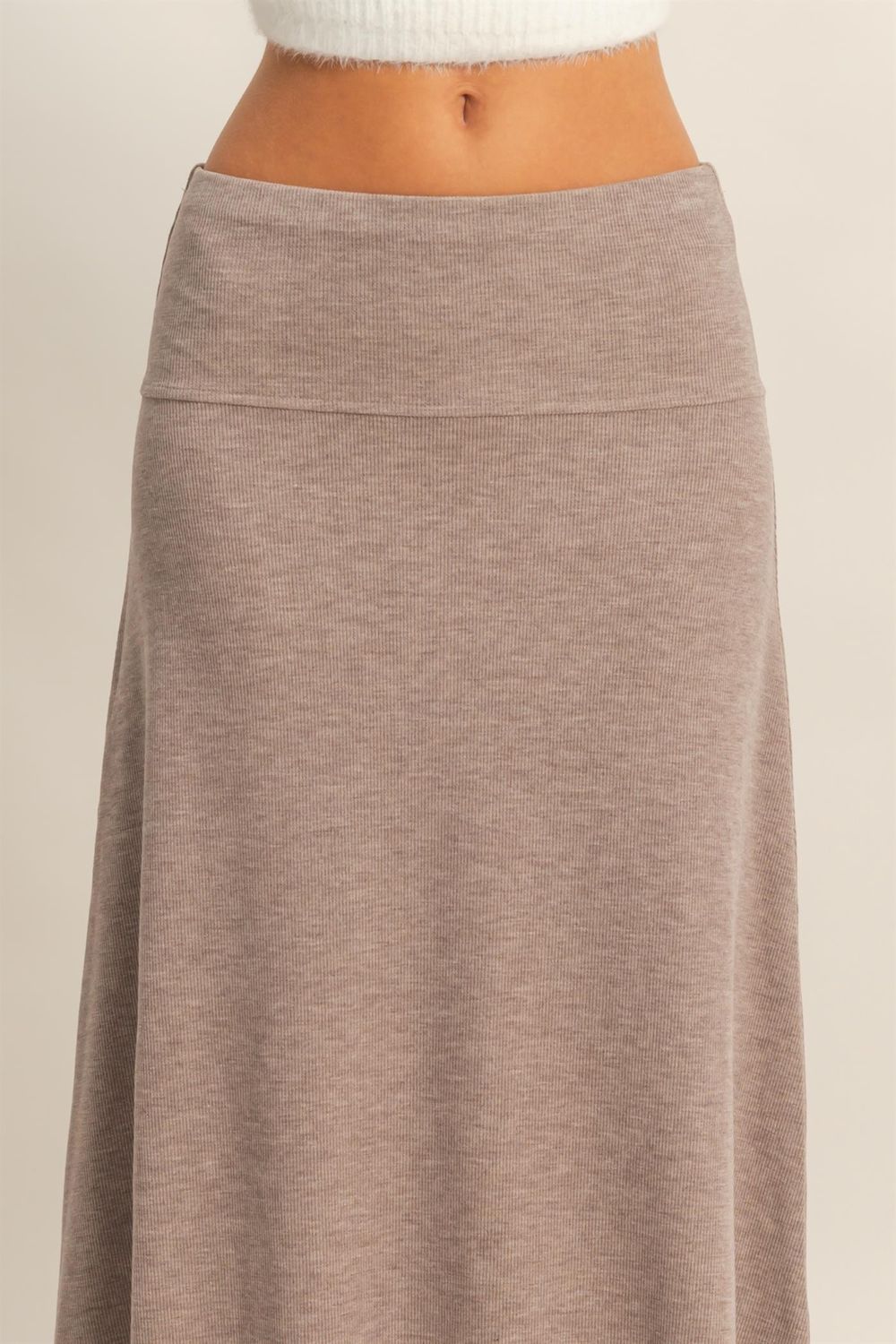 HYFVE Contemporary Ribbed Knit Skirt