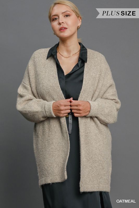Umgee Wool Blend Open Front Cardigan