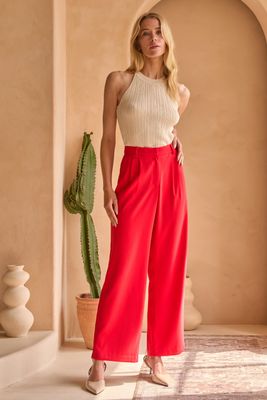 Skies Are Blue High Waisted Wide Leg Pants