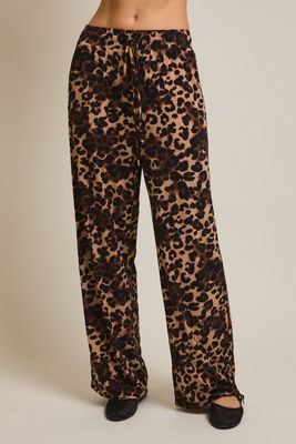 Gilli Drawstring Leopard Pants