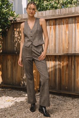 Skies Are Blue Plaid Vest