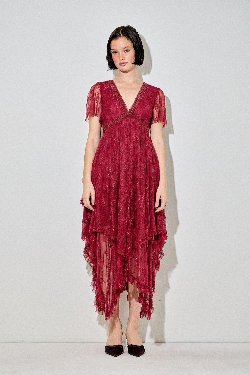 Polagram Lace Hem Dress