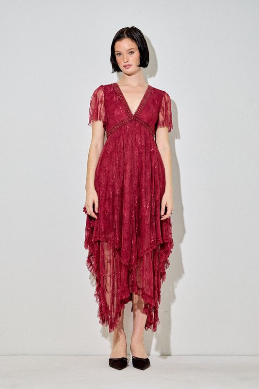 Polagram Lace Hem Dress