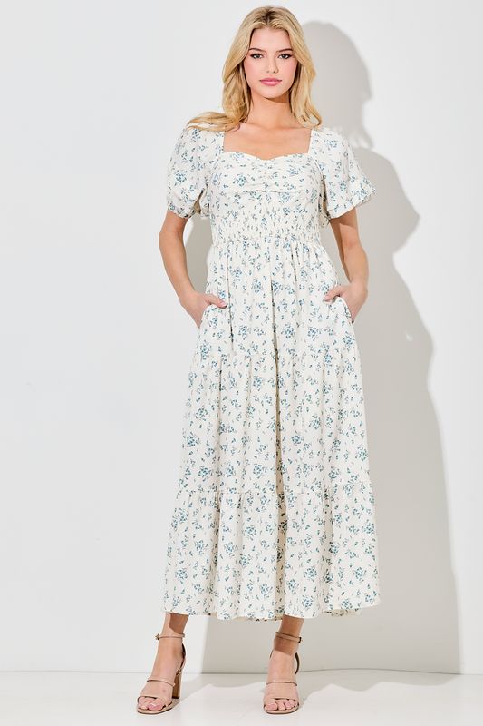 Polagram Floral Tiered Maxi Dress