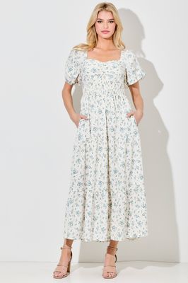 Polagram Floral Tiered Maxi Dress